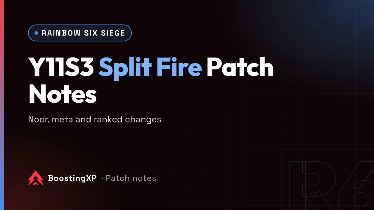 R6 Y11S3 Split Fire Patch Notes: Noor, Meta & Ranked Changes